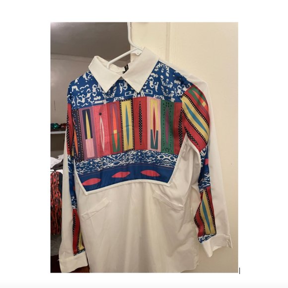 Patterned Long Dress Shirt - Picture 1 of 2